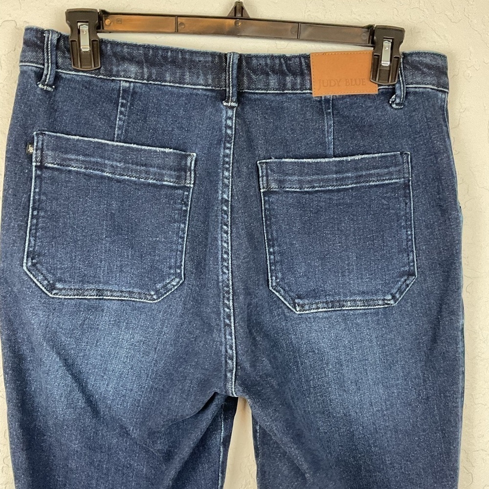 Women’s Judy Blue Dark Wash Pull On Jogger Jeans Drawstring Size 15/32 - Picture 6 of 8